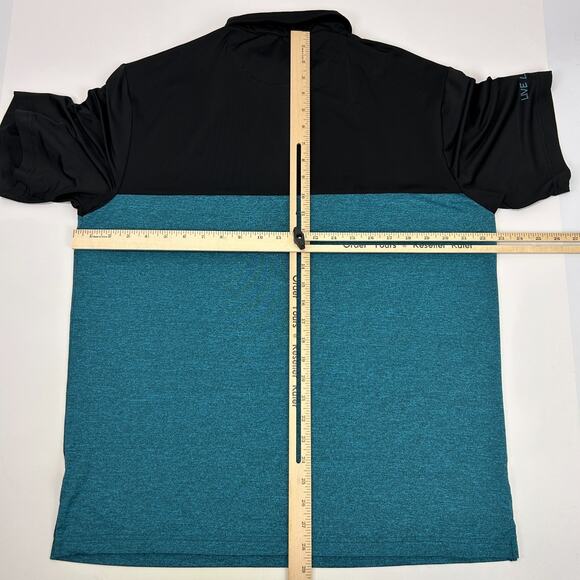 Black Clover Live Lucky Polo Shirt Golf Golfer Golfing Blue Mens L Large - Picture 7 of 7